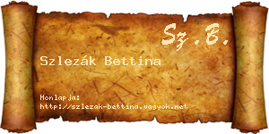 Szlezák Bettina névjegykártya