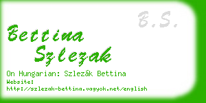 bettina szlezak business card